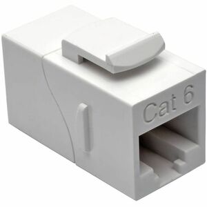 Tripp Lite by Eaton Cat6 Straight-Through Modular In-Line Snap-In Coupler (RJ45 F/F) White TAA