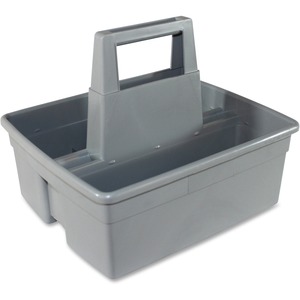 Impact+Maids%26apos%3B+Basket+-+2+Compartment%28s%29+-+10.10%26quot%3B+Height+x+11.10%26quot%3B+Width+x+12.90%26quot%3B+Length+-+Handle%2C+Heavy+Duty+-+Gray+-+Plastic+-+1+Each