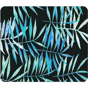 OTM Prints Black Mouse Pad, Bamboo Leaves Cool - Bamboo Leaves Cool - Black - Rubber - Slip Resistant