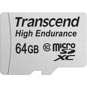 Transcend High Endurance 64 GB Class 10 microSDXC - 21 MB/s Read - 20 MB/s Write