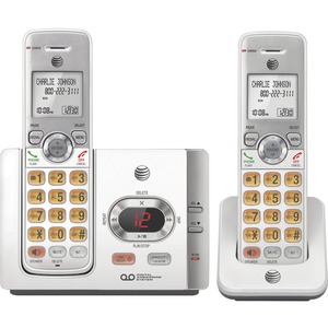 AT%26T+EL52215+DECT+6.0+Cordless+Phone+-+Silver%2C+Black+-+Cordless+-+1+x+Phone+Line+-+2+x+Handset+-+Speakerphone+-+Answering+Machine