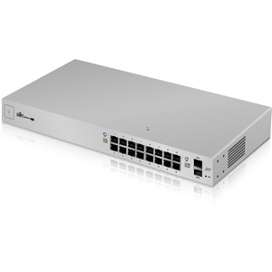 Ubiquiti UniFi US-16-150W Ethernet Switch - 16 Ports - Manageable - Gigabit Ethernet - 1000Base-X, 1000Base-T - 2 Layer Supported - Modular - 2 SFP Slots - Twisted Pair, Optical Fiber - Wall Mountable, Rack-mountable, Desktop