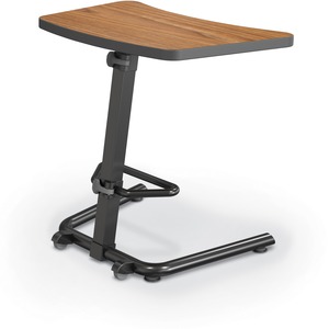 MooreCo Up-Rite Student Height Adjustable Sit/Stand Desk - High Pressure Laminate (HPL) Rectangle Top - Black U-shaped Base - 26.60