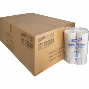 Genuine+Joe+12+oz+Eco-friendly+Paper+Cups+-+50+%2F+Pack+-+20+%2F+Carton+-+White+-+Paper