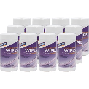 Genuine+Joe+All+Purpose+Cleaning+Wipes+-+5.88%26quot%3B+Length+x+5.13%26quot%3B+Width+-+100+%2F+Canister+-+12+%2F+Carton+-+Pre-moistened%2C+Non-abrasive%2C+Non-toxic%2C+Soft+-+Multi
