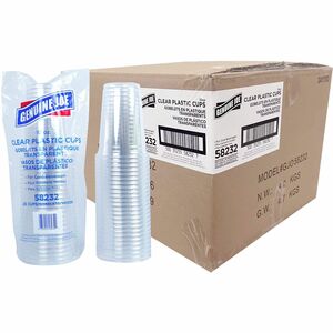 Genuine+Joe+10+oz+Clear+Plastic+Cups+-+25+%2F+Pack+-+20+%2F+Carton+-+Clear+-+Plastic+-+Cold+Drink%2C+Beverage