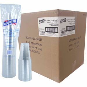 Genuine+Joe+9+oz+Clear+Plastic+Cups+-+50+%2F+Pack+-+20+%2F+Carton+-+Clear+-+Plastic+-+Cold+Drink%2C+Beverage