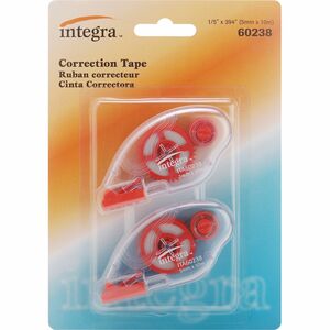 Integra+Correction+Tape+-+2+Dispensers%2FPK+-+Holds+Total+1+Tape%28s%29+-+White+-+2+%2F+Pack