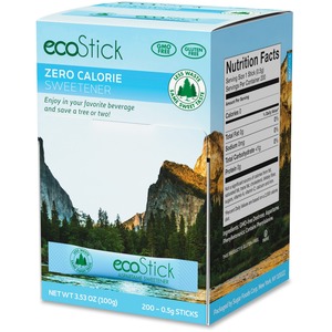 ecoStick Aspartame Sweetener Packets - Packet - Artificial Sweetener - 200/Box