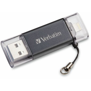 64GB Store nftGo Dual USB 3.0 Flash Drive for Apple Lightning Devices - Graphite - 64GB Gr