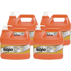 Gojo%C2%AE+Natural+Orange+Smooth+Hand+Cleaner+-+Citrus+ScentFor+-+1+gal+%283.8+L%29+-+Pump+Bottle+Dispenser+-+Soil+Remover%2C+Dirt+Remover%2C+Grease+Remover+-+Hand+-+Orange+-+4+%2F+Carton