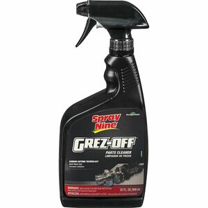 Spray+Nine+Grez-Off+Parts+Cleaner+Degreaser+-+For+Multipurpose+-+32+fl+oz+%281+quart%29Bottle+-+12+%2F+Carton+-+Non-flammable%2C+Solvent-free%2C+Water+Soluble%2C+VOC-free%2C+Odorless%2C+Fume-free%2C+Heavy+Duty+-+Clear