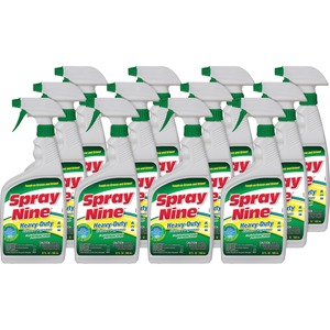 Spray+Nine+Heavy-Duty+Cleaner%2FDegreaser+w%2FDisinfectant+-+For+Multi+Surface+-+22+fl+oz+%280.7+quart%29Bottle+-+12+%2F+Carton+-+Disinfectant+-+Clear