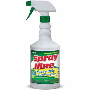Spray+Nine+Heavy-Duty+Cleaner%2FDegreaser+w%2FDisinfectant+-+32+fl+oz+%281+quart%29Bottle+-+12+%2F+Carton+-+Disinfectant%2C+Water+Based%2C+Petroleum+Free%2C+Antibacterial+-+Clear