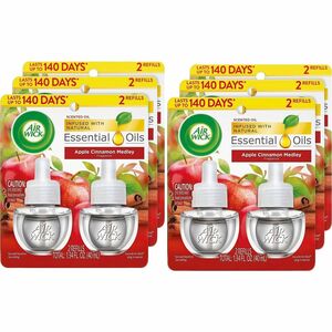 Air+Wick+Scented+Oil+Warmer+Refill+-+Oil+-+0.7+fl+oz+%280+quart%29+-+Apple+Cinnamon+Medley+-+60+Day+-+6+%2F+Carton