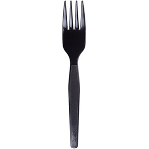 Dixie Medium-weight Disposable Forks Grab-N-Go by GP Pro - 100 / Box - 1000 Piece(s) - 1000/Carton - Fork - 1000 x Fork - Plastic, Polystyrene - Black