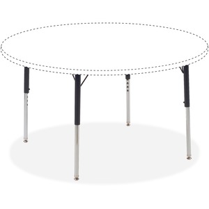 Lorell+Activity+Table+Height-Adjustable+Leg+Kit+-+22%26quot%3B+to+30%26quot%3BH+-+30%26quot%3B+Length+x+1.1%26quot%3B+Diameter+-+Black%2C+Chrome