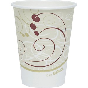 Solo Cup Single-sided Poly Hot Cups - 50 - 12 fl oz - 20 / Carton - Beige - Hot Drink, Coffee, Tea, Cocoa