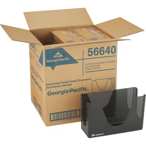 Georgia-Pacific+Countertop+C-Fold%2FM-Fold+Paper+Towel+Dispenser+-+C+Fold%2C+Multifold+Dispenser+-+7%26quot%3B+Height+x+11%26quot%3B+Width+x+4.4%26quot%3B+Depth+-+Plastic+-+Smoke+-+Durable%2C+Washable+-+6+%2F+Carton