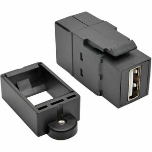 Tripp Lite by Eaton USB 2.0 Keystone Panel Mount Coupler All-in-One F/F USB-A Black