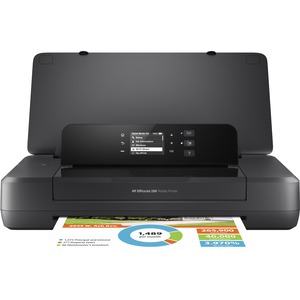 HP Officejet 200 Portable Inkjet Printer - Color - 20 ppm Mono / 19 ppm Color - 4800 x 1200 dpi Print - Manual Duplex Print - 50 Sheets Input - Wireless LAN - 500 Pages Duty Cycle - Photo Print - USB