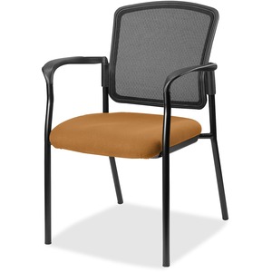 Lorell+Mesh+Back+Stackable+Guest+Chair+-+Dillon+Fiesta+Antimicrobial+Vinyl+Seat+-+Black+Mesh+Back+-+Black+Powder+Coated+Steel+Frame+-+Four-legged+Base+-+Fiesta+-+Armrest+-+1+Each