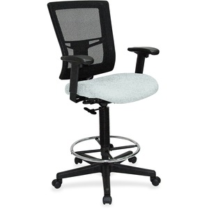 Lorell+Mesh+Back+Drafting+Stool+-+Castillo+Breezy+Antimicrobial+Vinyl+Seat+-+Black+Mesh+Back+-+Black+Frame+-+Mid+Back+-+5-star+Base+-+Breezy+-+Vinyl+-+Armrest+-+1+Each