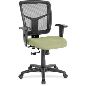 Lorell+Ergomesh+Managerial+Mesh+Mid-back+Chair+-+Dillon+Sage+Antimicrobial+Vinyl+Seat+-+Black+Mesh+Back+-+Mid+Back+-+5-star+Base+-+1+Each