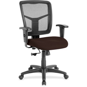 Lorell+Ergomesh+Managerial+Mesh+Mid-back+Chair+-+Canyon+Nightfall+Antimicrobial+Vinyl+Seat+-+Black+Mesh+Back+-+Mid+Back+-+5-star+Base+-+1+Each