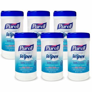 PURELL%C2%AE+Clean+Scent+Hand+Sanitizing+Wipes+-+Clean+-+White+-+40+Per+Canister+-+6+%2F+Carton