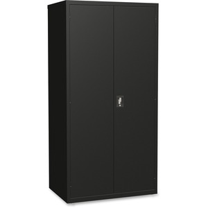 Lorell+Fortress+Series+Storage+Cabinet+-+36%26quot%3B+x+24%26quot%3B+x+72%26quot%3B+-+5+x+Shelf%28ves%29+-+Hinged+Door%28s%29+-+Sturdy%2C+Recessed+Locking+Handle%2C+Removable+Lock%2C+Durable%2C+Storage+Space+-+Black+-+Powder+Coated+-+Steel+-+Recycled