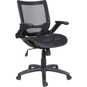 Lorell+Mid-Back+Task+Chair+-+Mid+Back+-+Black+-+Armrest+-+1+Each