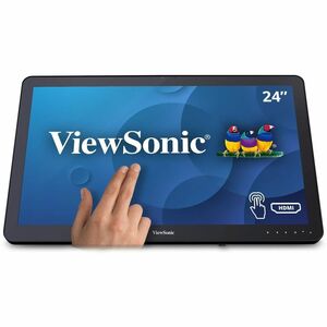 ViewSonic TD2430 24" LCD Touchscreen Monitor - 16:9 - 25 ms - 24.00" (609.60 mm) Class - Projected CapacitiveMulti-touch Screen - 1920 x 1080 - Full HD - 16.7 Million Colors - 50,000,000:1 - 250 cd/m - WLED Backlight - Speakers - HDMI - USB - VGA - DisplayPort - Black - ENERGY STAR 7.0, EPEAT Silver - 3 Year