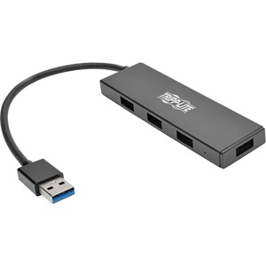 Tripp Lite 4-Port Portable Slim USB 3.0 Superspeed Hub w/ Built In Cable - USB - External - 4 USB Port(s) - 4 USB 3.0 Port(s) - PC, Mac