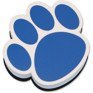Ashley+Paw+Shaped+Magnetic+Whiteboard+Eraser+-+Used+as+Mark+Remover+-+Magnetic%2C+Lightweight+-+Blue%2C+White+-+1Each