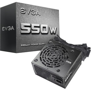 EVGA 550W Power Supply - Internal - 120 V AC, 230 V AC Input - 3.3 V DC @ 24 A, 5 V DC @ 15 A, 12 V DC @ 43 A, 5 V DC @ 3 A, -12 V DC @ 300 mA Output - 550 W - 1 +12V Rails - 1 Fan(s)