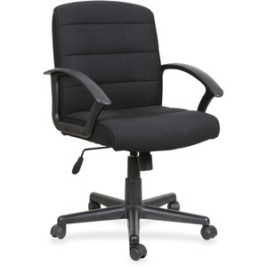 Lorell+SOHO+Upholstered+Task+Chair+-+Black+Fabric+Seat+-+Black+Fabric+Back+-+1+Each