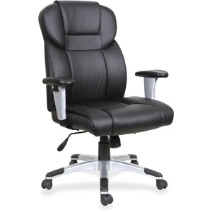 Lorell+Executive+High-back+Chair+-+Bonded+Leather+Seat+-+Bonded+Leather+Back+-+High+Back+-+Black+-+1+Each