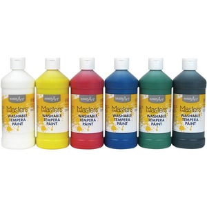 Handy Art Masters Washable Tempera Paint - 16 oz - 6 / Set