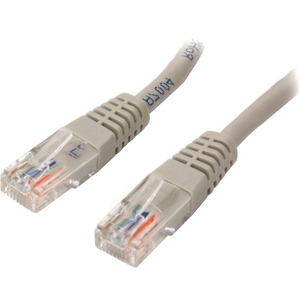 StarTech.com 100 ft Gray Molded Cat5e UTP Patch Cable - Category 5e - 100 ft - 1 x RJ-45 Male Network - 1 x RJ-45 Male Network - Gray