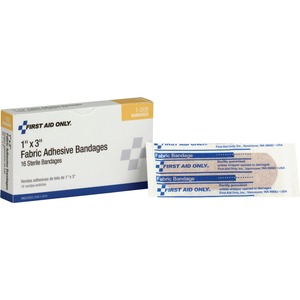 First+Aid+Only+Fabric+Adhesive+Bandages+-+1%26quot%3B+x+3%26quot%3B+-+1Each+-+16+Per+Box+-+White+-+Fabric