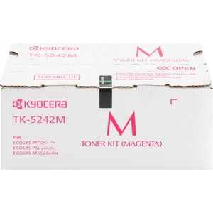 Kyocera+TK-5242M+Original+Laser+Toner+Cartridge+-+Magenta+-+1+Each+-+3000+Pages