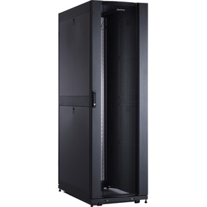 CyberPower EIA-310 Standard 19" Rack - For Server, LAN Switch, Patch Panel - 42U Rack Height x 19" (482.60 mm) Rack Width x 35.60" (904.24 mm) Rack Depth - Black Powder Coat - Metal - 1020.58 kg Dynamic/Rolling Weight Capacity - 1360.78 kg Static/Stationary Weight Capacity