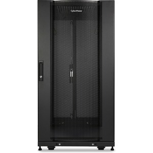 CyberPower EIA-310 Standard 19" Rack - For Server, LAN Switch, Patch Panel - 24U Rack Height x 19" (482.60 mm) Rack Width x 35.60" (904.24 mm) Rack Depth - Black Powder Coat - Metal - 1020.58 kg Dynamic/Rolling Weight Capacity - 1360.78 kg Static/Stationary Weight Capacity