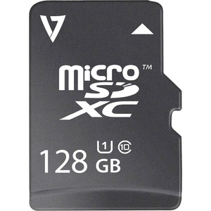 V7 VFMSD128GUHS1R-3N 128 GB Class 10/UHS-I microSDXC - 85 MB/s Read - 25 MB/s Write - 5 Year Warranty