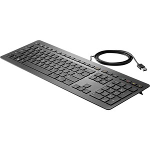 HP USB Collaboration Keyboard - Cable Connectivity - USB Interface - 109 Key Mute-Skype-Vo