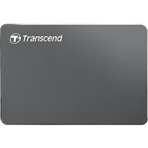 Transcend StoreJet 25C3 1 TB Portable Hard Drive - 2.5" External - SATA - Iron Gray