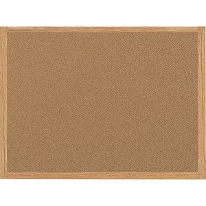 MasterVision+Oak+Frame+3%26apos%3Bx2%26apos%3B+Cork+Bulletin+Board+-+24%26quot%3B+Board+Height+x+36%26quot%3B+Board+Width+-+Cork+Surface+-+Self-healing+-+Oak+Frame+-+1+Each