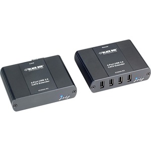 Black Box USB 2.0 Extender 4 Port CATx - 2 x Network (RJ-45) - 4 x USB - 328.08 ft Extended Range