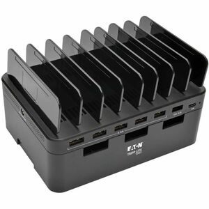 Tripp Lite by Eaton 7-Port USB Charging Station with Quick Charge 3.0 USB-C Port Device Storage 5V 4A (60W) USB Charge Output